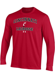 Mens Cincinnati Bearcats Red Under Armour Lacrosse Performance Tee