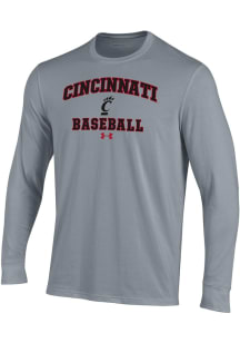 Mens Cincinnati Bearcats Grey Under Armour Baseball Performance Tee