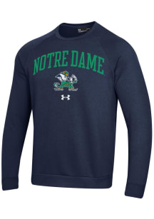 Under Armour Notre Dame Fighting Irish Mens Blue Rival Long Sleeve Crew Sweatshirt