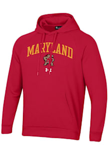 Under Armour Maryland Terrapins Mens Red Rival Design Long Sleeve Hoodie