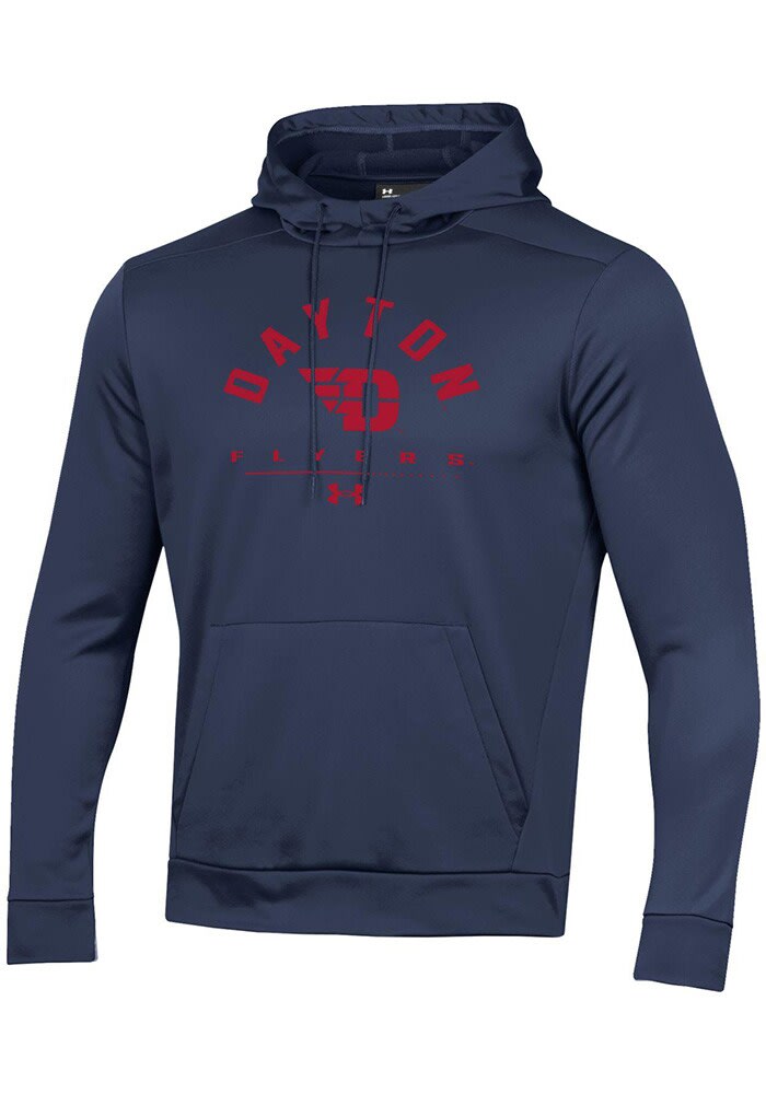 Under Armour Dayton Flyers Mens Navy Blue Fleece Hood