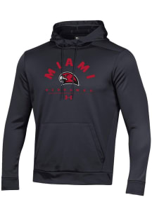 Under Armour Miami RedHawks Mens Black Logo Fleece Hood