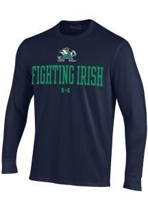 Under Armour Notre Dame Fighting Irish Blue Performance Long Sleeve T Shirt