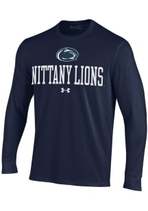 Mens Penn State Nittany Lions Navy Blue Under Armour Performance Tee