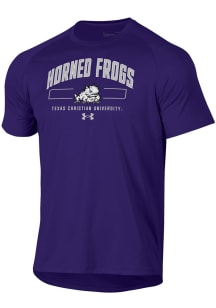 Under Armour TCU Horned Frogs Purple Tech Short Sleeve T Shirt