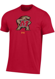 Under Armour Maryland Terrapins Red Logo Performance Short Sleeve T Shirt