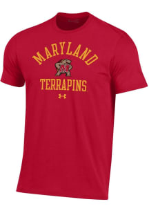 Under Armour Maryland Terrapins Red Performance Design Short Sleeve T Shirt