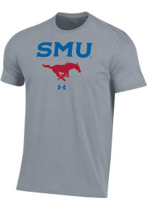 Under Armour SMU Mustangs Grey Performance Short Sleeve T Shirt