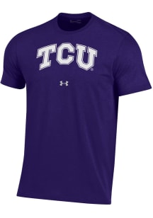Under Armour TCU Horned Frogs Purple Logo Performance Short Sleeve T Shirt