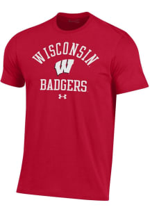 Under Armour Wisconsin Badgers Red Performance Design Short Sleeve T Shirt