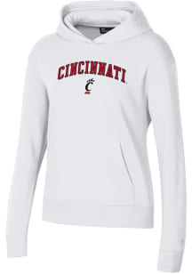 Womens Cincinnati Bearcats White Under Armour Rival Hooded Sweatshirt