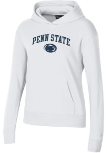 Womens Penn State Nittany Lions White Under Armour Rival Hooded Sweatshirt