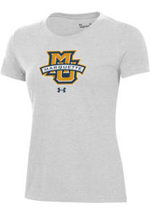 Under Armour Marquette Golden Eagles Womens Grey Performance Short Sleeve T-Shirt