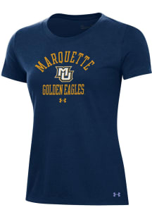 Under Armour Marquette Golden Eagles Womens Blue Performance Short Sleeve T-Shirt