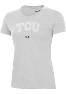 Under Armour TCU Horned Frogs Womens Grey Performance Short Sleeve T-Shirt