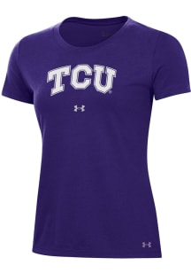 Under Armour TCU Horned Frogs Womens Purple Performance Short Sleeve T-Shirt