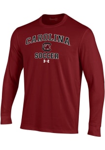 Under Armour South Carolina Gamecocks Cardinal Soccer Performance Long Sleeve T Shirt