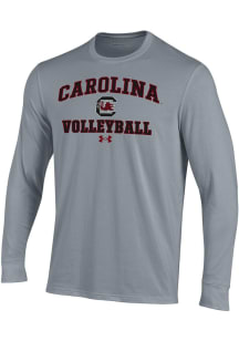 Under Armour South Carolina Gamecocks Grey Volleyball Performance Long Sleeve T Shirt