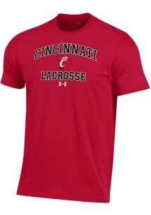 Cincinnati Bearcats Red Under Armour Lacrosse Performance Short Sleeve T Shirt