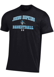 Under Armour Johns Hopkins Blue Jays Black Basketball Performance Short Sleeve T Shirt