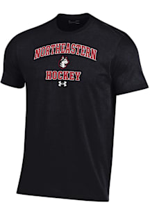 Under Armour Northeastern Huskies Black Hockey Performance Short Sleeve T Shirt