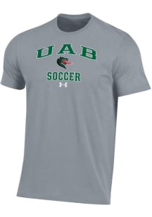 Under Armour UAB Blazers Grey Soccer Performance Short Sleeve T Shirt