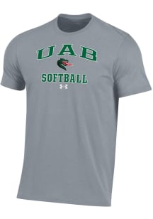 Under Armour UAB Blazers Grey Softball Performance Short Sleeve T Shirt