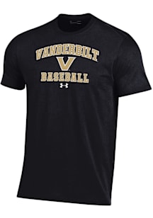 Under Armour Vanderbilt Commodores Black Baseball Performance Short Sleeve T Shirt