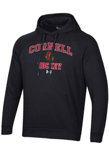 Under Armour Cornell Big Red Mens Black Hockey Rival Long Sleeve Hoodie
