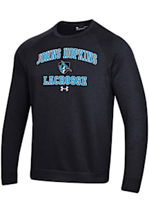 Under Armour Johns Hopkins Blue Jays Mens Black Lacrosse Rival Long Sleeve Crew Sweatshirt