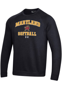 Mens Maryland Terrapins  Under Armour Softball Rival Crew Sweatshirt