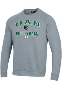 Under Armour UAB Blazers Mens Grey Volleyball Rival Long Sleeve Crew Sweatshirt