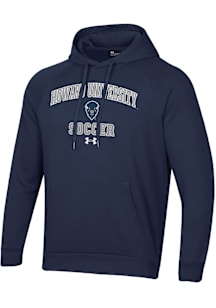 Under Armour Howard Bison Mens Navy Blue Soccer Rival Long Sleeve Hoodie