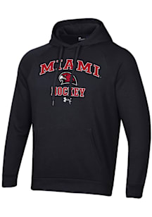Under Armour Miami RedHawks Mens Black Hockey Rival Long Sleeve Hoodie