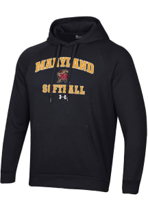 Mens Maryland Terrapins  Under Armour Softball Rival Hooded Sweatshirt