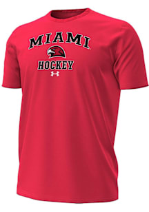 Under Armour Miami RedHawks Red Hockey Performance Short Sleeve T Shirt