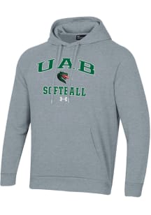 Under Armour UAB Blazers Mens Grey Softball Rival Long Sleeve Hoodie