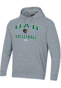 Under Armour UAB Blazers Mens Grey Volleyball Rival Long Sleeve Hoodie