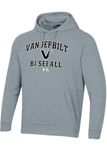 Under Armour Vanderbilt Commodores Mens Grey Baseball Rival Long Sleeve Hoodie