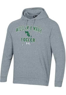 Under Armour William & Mary Tribe Mens Grey Soccer Rival Long Sleeve Hoodie