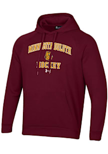 Under Armour UMD Bulldogs Mens Maroon Hockey Rival Long Sleeve Hoodie