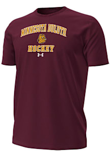 Under Armour UMD Bulldogs Maroon Hockey Performance Short Sleeve T Shirt