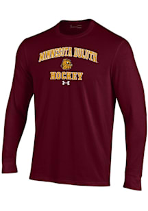 Under Armour UMD Bulldogs Maroon Hockey Performance Long Sleeve T Shirt