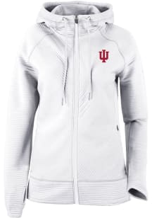 Womens Indiana Hoosiers White Columbia Pack It Up Long Sleeve Full Zip Jacket
