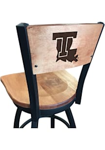 Louisiana Tech Bulldogs Maple Seat Maple Back Swivel Pub Stool - Brown