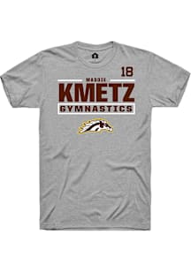 Maddie Kmetz Western Michigan Broncos Grey NIL Stacked Box Short Sleeve Player T Shirt