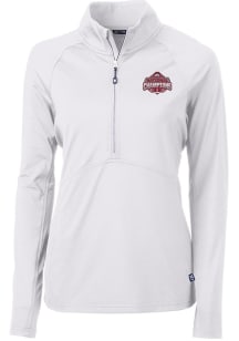 Womens Ohio State Buckeyes White Cutter and Buck 2024 Football National Champion Adapt Eco Qtr Z..