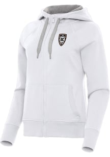 Antigua Orange County SC Womens White Victory Long Sleeve Full Zip Jacket