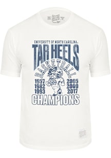 Original Retro Brand North Carolina Tar Heels White Basketball Championships Short Sleeve Fashion..
