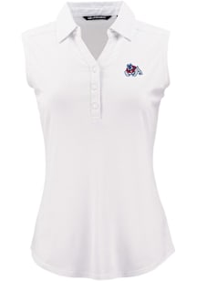 Cutter and Buck Fresno State Bulldogs Womens White Forge Eco Polo Shirt